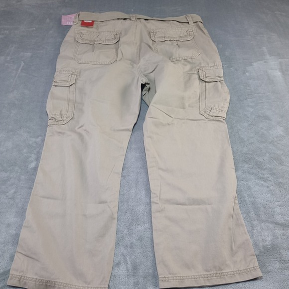 Union Bay Cargo‎ Pants B&T Survivor Straight Leg Belted 44 x 30 Beige NEW Cotton - Picture 8 of 16
